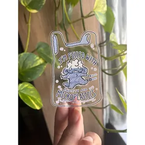 Microplastics sticker
