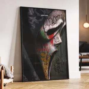 [Sale Off Up To 35%] Halloween Ghost Mask Poster – Graffiti Art Print – Scream Inspired – Hypebeast Halloween Wall Decor. No Frame (No Frame)