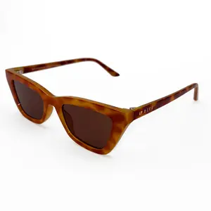 DIFF Noelle Maple Tortoise + Brown Sunglasses Retro Cat-Eye Style Lightweight Comfortable Everyday Wear