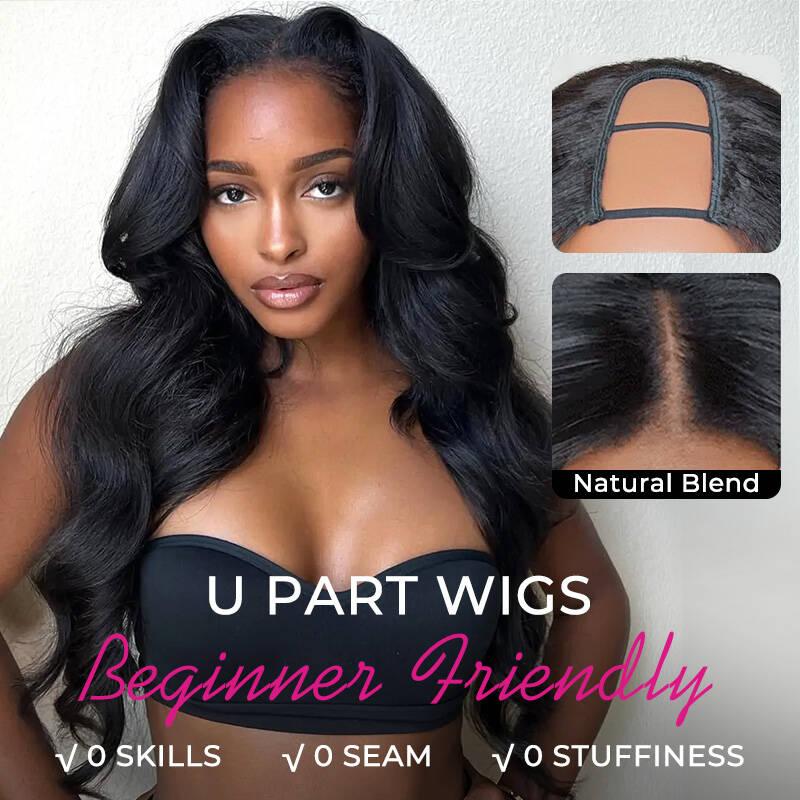 【NEW ARRIVAL】ISEE 250% Density Pre-Styled Butterfly Cut Layered U Part Natural Black Human Hair Wigs #Category Spotlight