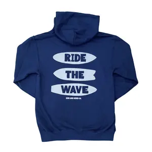 Ride The Wave Navy Blue Hoodie