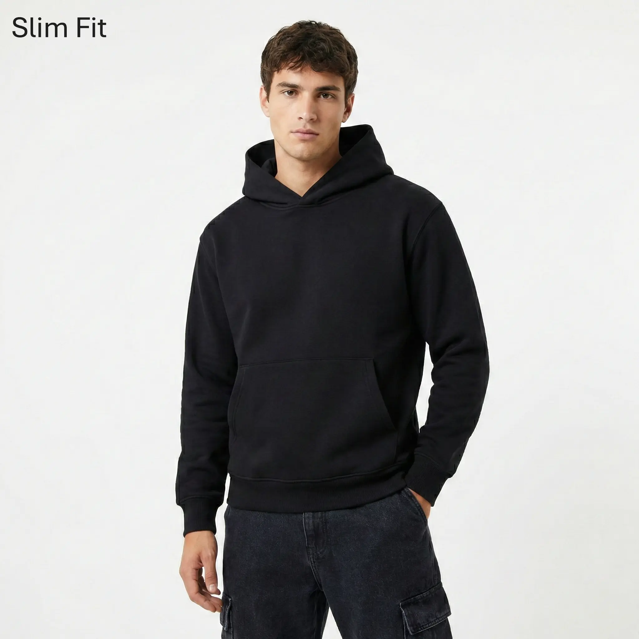 HL Men's Classic Long Sleeve Pullover Hoodie - Slim/Regular/Oversized Fit, Premium Super Heavyweight Soft Lamb Wool Polar Fleece, Thick Cotton-Polyester Fabric, Casual Stylish Menswear Top (Black, Forest Green, Cream, Brown, Navy, Charcoal Grey), Sweatshi