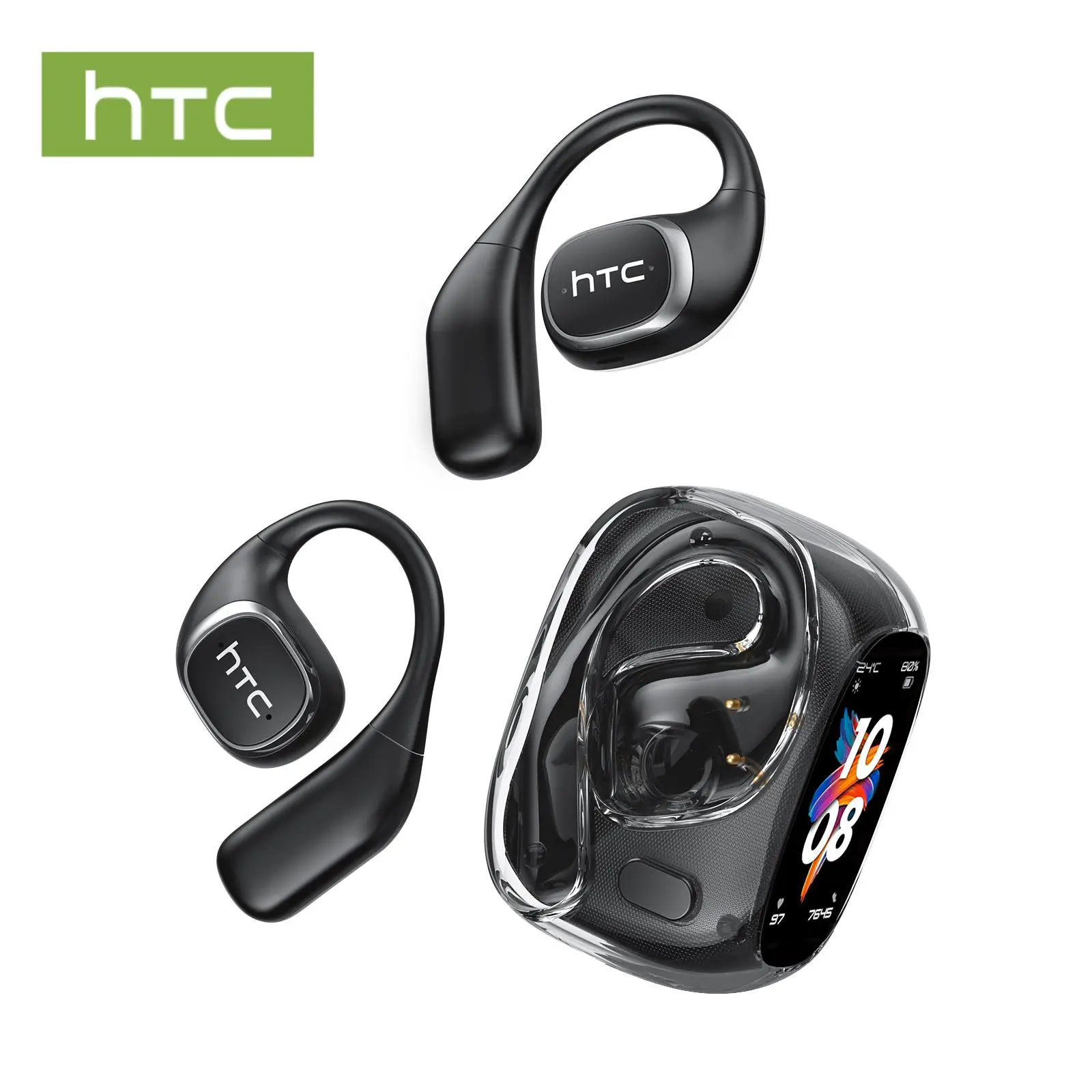 HTC NE11 Wireless Earbuds Bluetooth 6.0 Earphones,Wireless Bluetooth Headphones,LED Display High Fidelity Waterproof Wireless Earphones | Suitable for Office, Sports, Study and Audio Calls | Built-in Microphone | Earphones