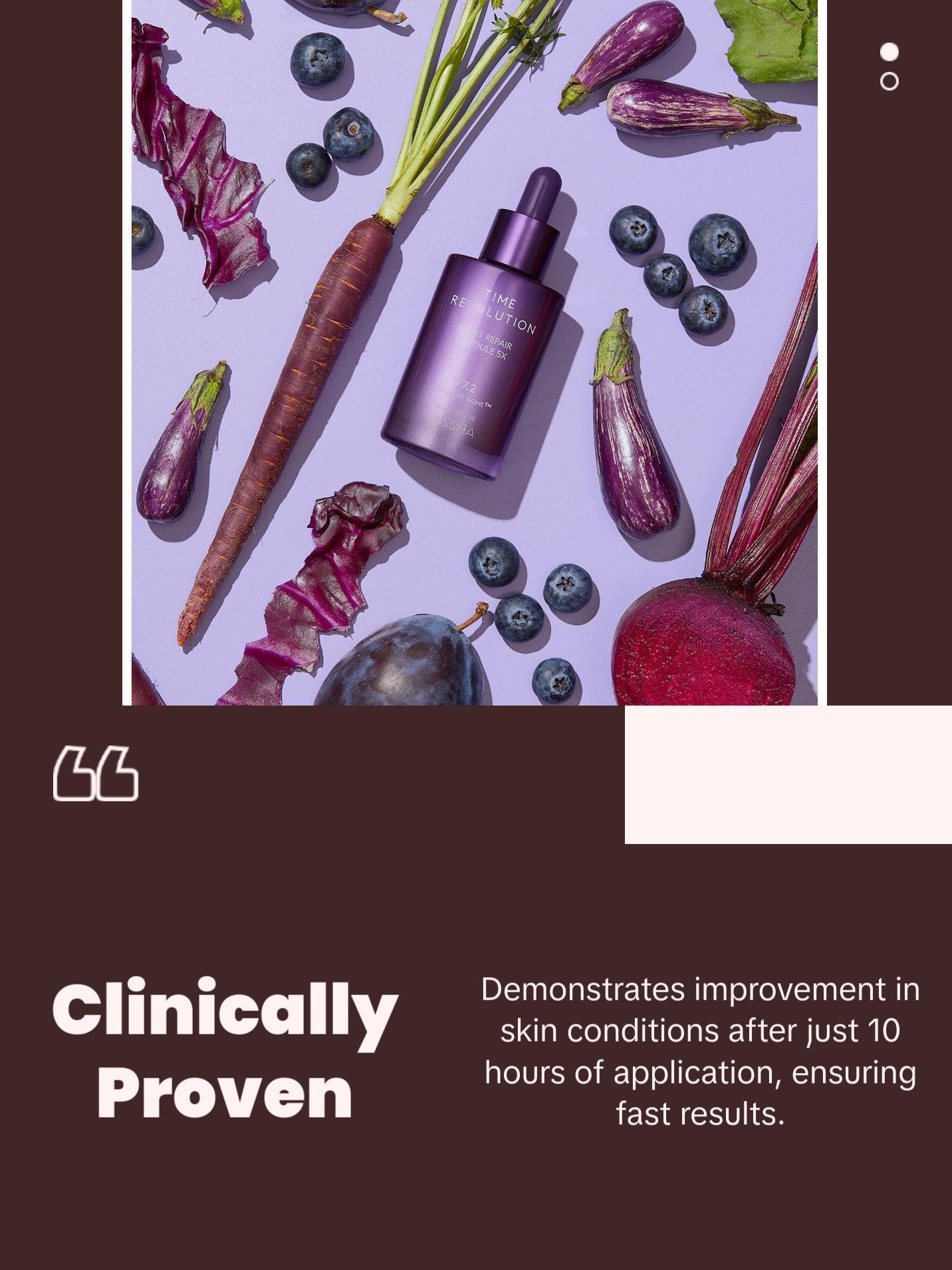 [MISSHA Official] Time Revolution Night Repair Ampoule 5X - Overnight Anti-Aging Probiotic Serum