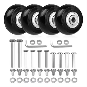 4pcs Luggage Suitcase Replacement Wheels,Swivel Caster Wheels Bearings Repair Kits Luggage Replacement Wheels 40mmx18mm