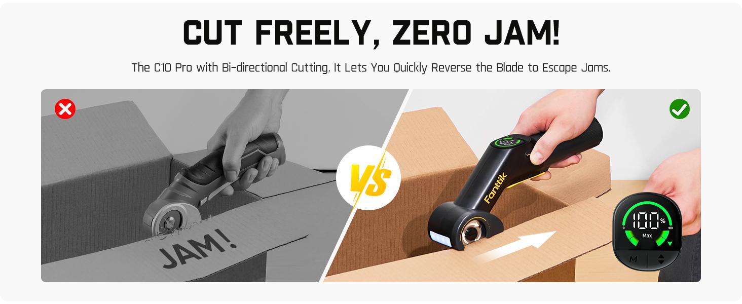 Fanttik R200 Pro BowGuide Electric Cardboard Cutter, Cordless Scissors with LED Display, 2-Speed Adjustable, Rechargeable Powerful Rotary Box Cutter with 2 Blades for Fabric, Carpet, Leather, Cardboard Fanttik R200 Pro BowGuide Electric Cardboard Cutter, Cordless Scissors with LED Display, 2-Speed Adjustable, Rechargeable Powerful Rotary Box Cutter with 2 Blades for Fabric, Carpet, Leather, Cardboard