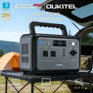 OUKITEL512Wh Solar Generator Outdoor Power for Camping Fridge & Projector USB-C and Foldable Solar Panels | Home Backup Power and Power Outage Emergency Power elite 100