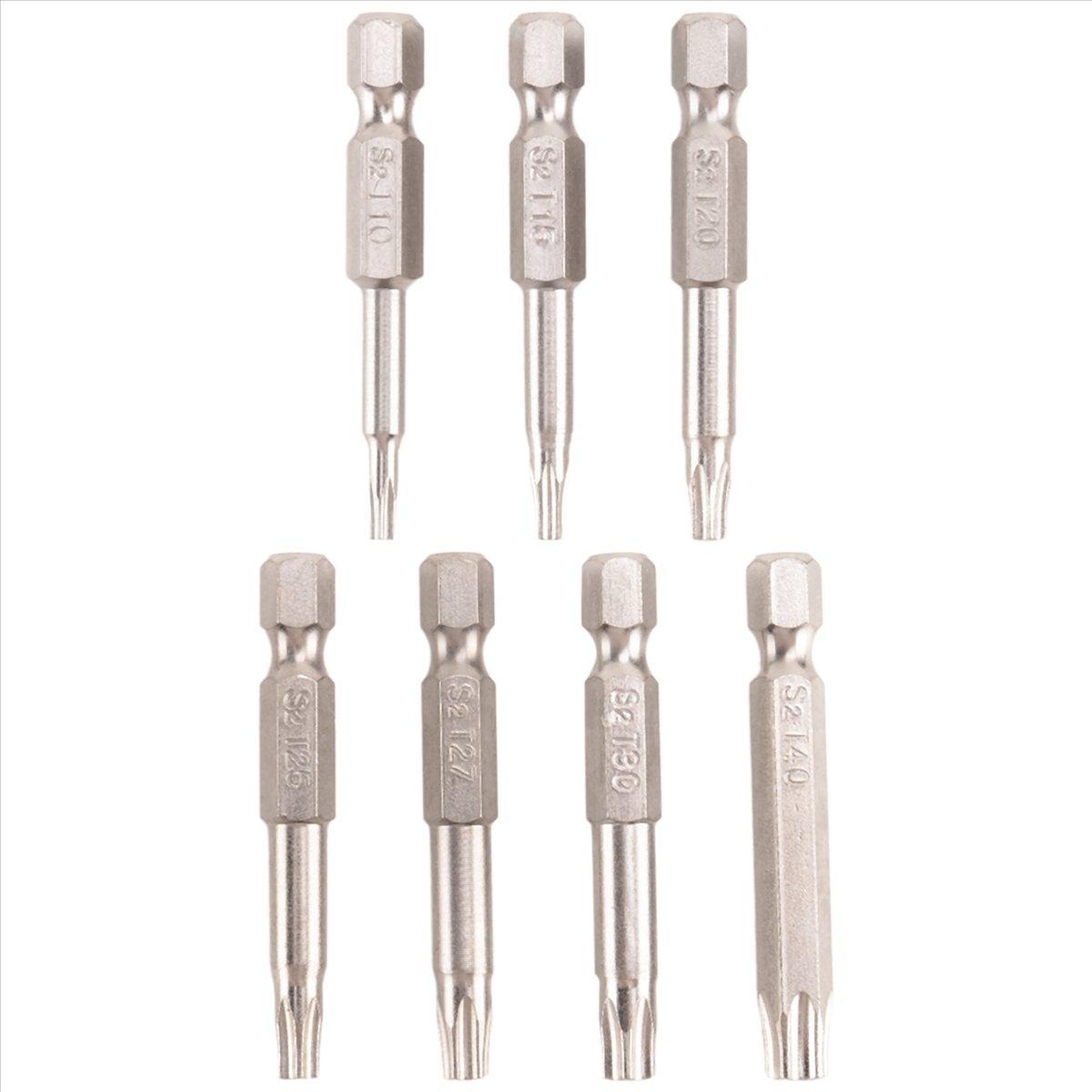7Pcs Set Star Bit Screwdriver Drill Bits Screw Driver Magnetic 1/4Inch Hex Shank Hand Tools Five-Pointed Star Bore Hole