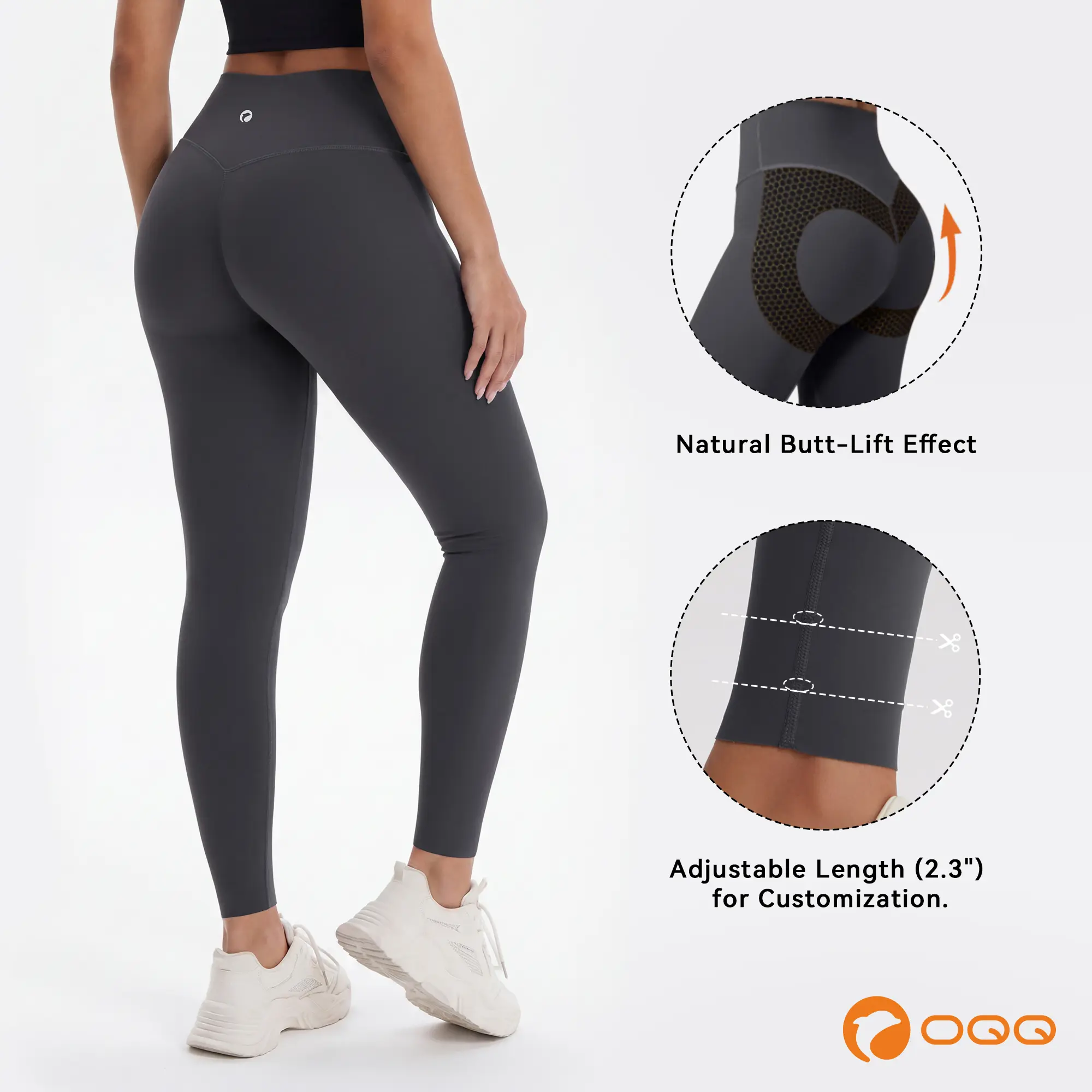 OQQ Women's High-Waist Butt-Lift Leggings Yoga Leggings Casual Sport Basic Style Leggings,back to school shopping