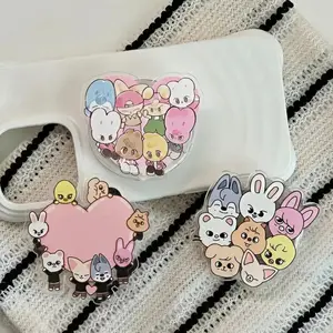 KPOP Magnetic Phone Grip Holder Stand,  Mount Magnetic Adhesive, Kawaii Kpop Phone Accessories, Cute Character Kindle Holder