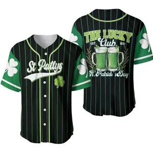 Personalized Name St Patrick's Day Baseball Jersey