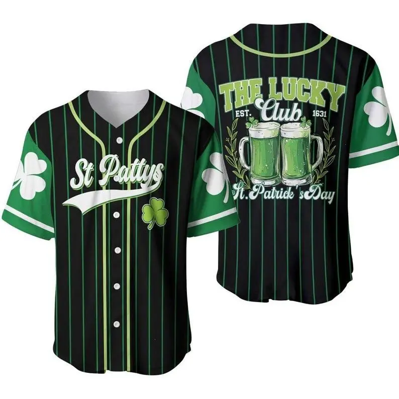 Personalized Name St Patrick's Day Baseball Jersey