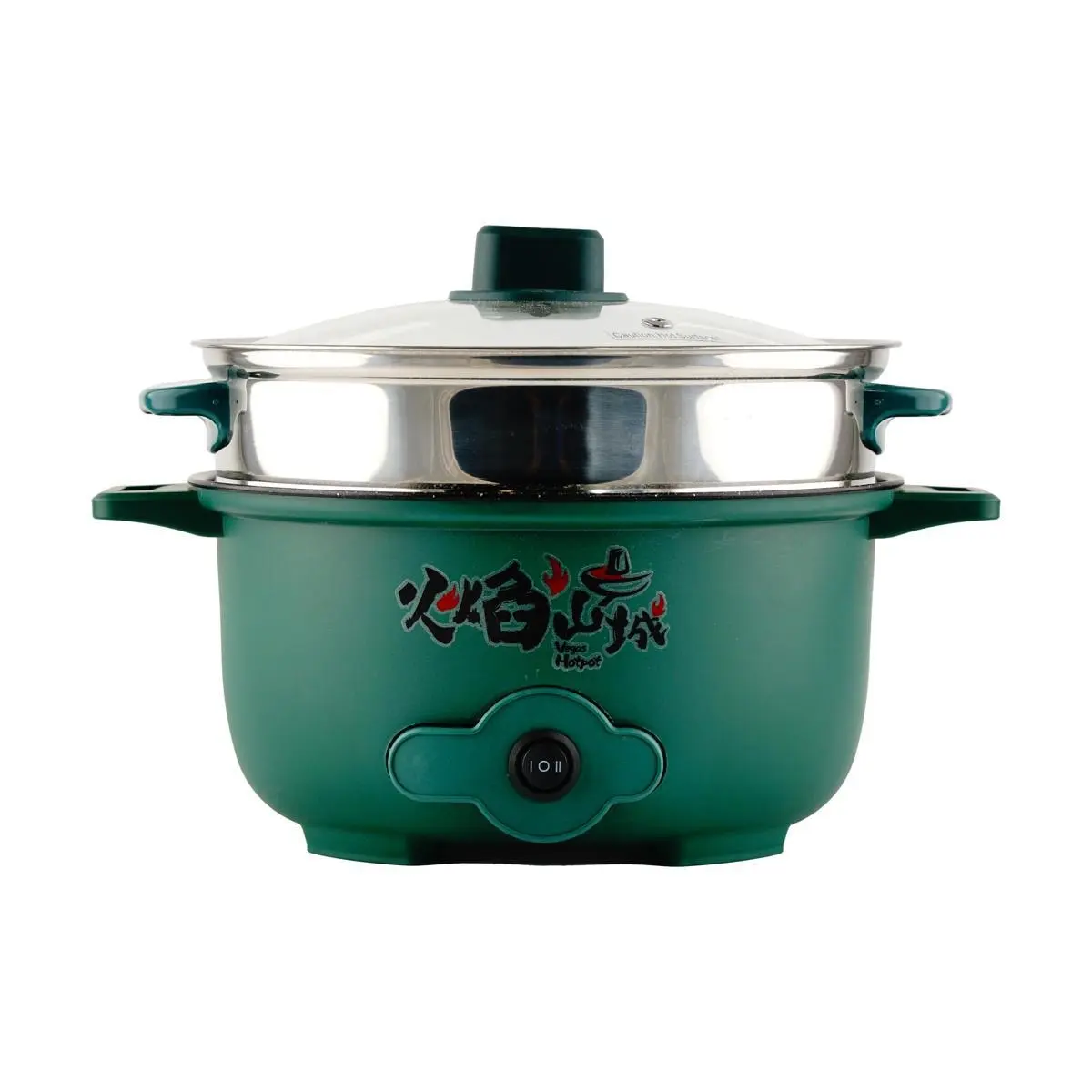 VEGAS HOT POT Mini Electric Hot Pot - 24cm/26cm Multi-Functional Stone Pot with Stainless Steel Steamer - Perfect for Home Cooking