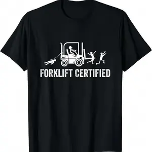 Forklift Certified Shirt, Funny Certified Forklift Operator T-Shirt Graphic tees