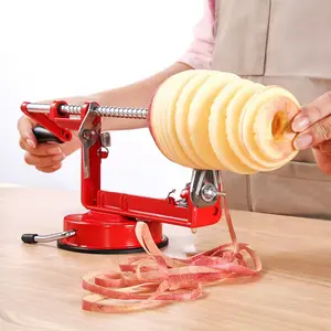 Stainless Steel Apple Peeler Corer with Suction Base Adjustable Blade for Pears Potatoes Fruit Veg Peeling Slicing & Coring