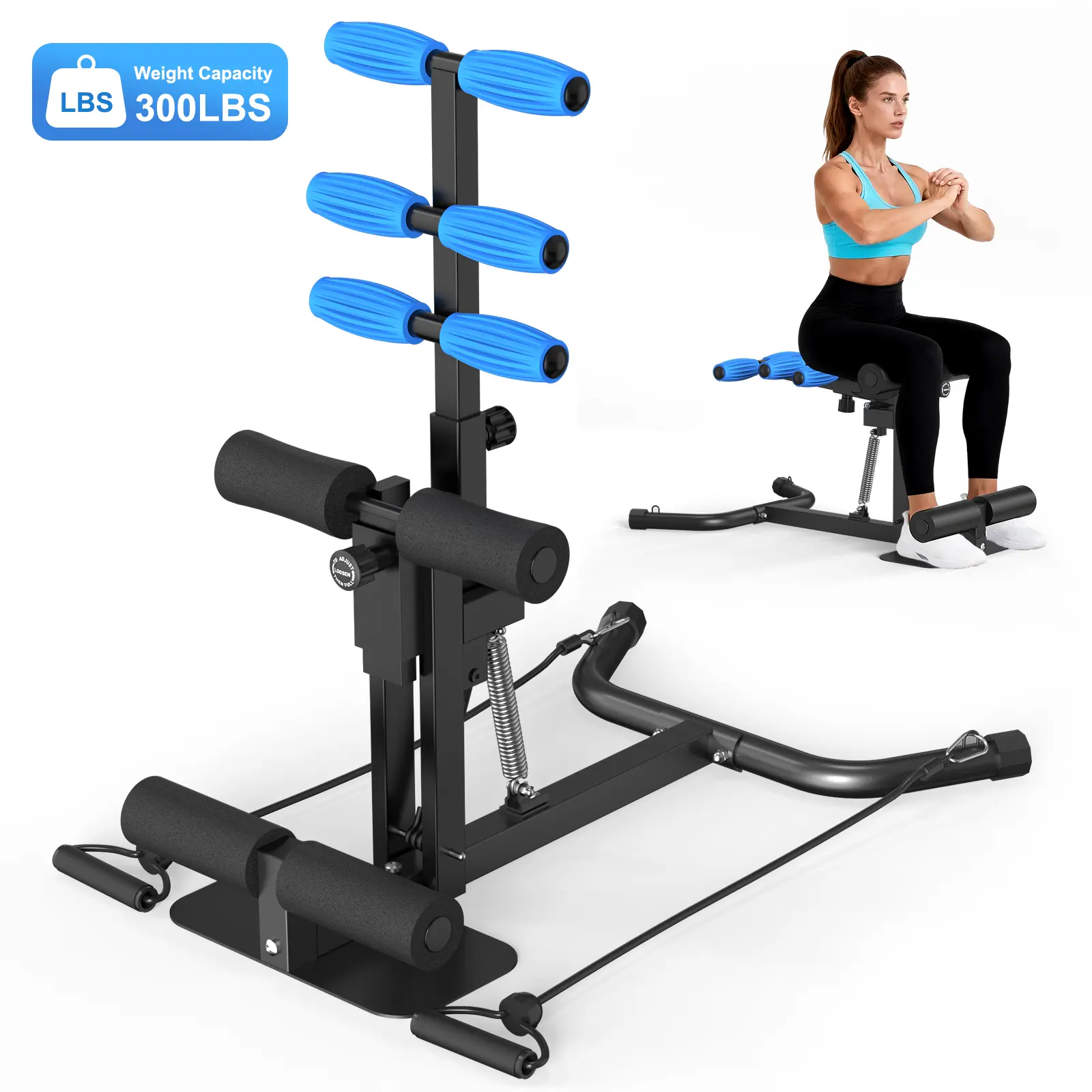 RELIFE Adjustable Deep Squat Machine, Home Gym Leg & Core Trainer with Resistance Bands, Multi-Functional Fitness Equipment for Full Body Workout summerwins, Home Exercise Equipment, Home Gym Accessory