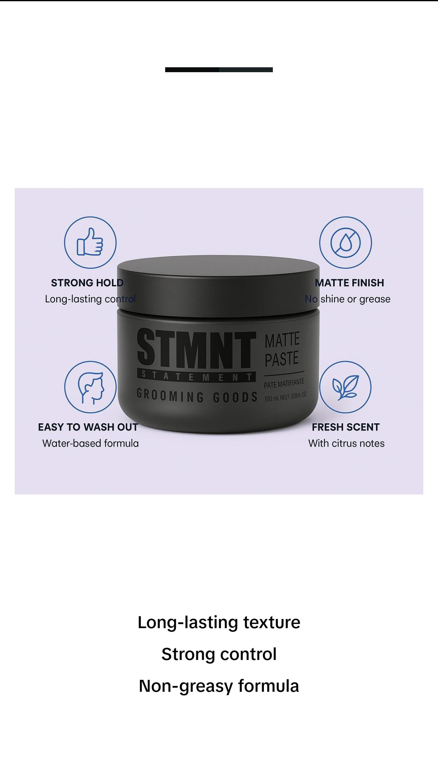 STMNT Styling Matte Paste - Texture & Volume - Natural Finish