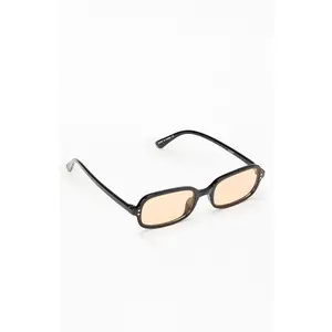 Pacsun Men's Black Rectangle Sunglasses