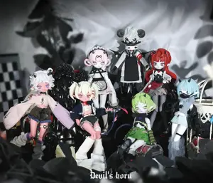 Cooze Devil Horns Series 1/8 BJD Figurines for Collectors - Surprise Figure Blind Box Collectible Statue