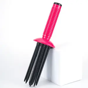 Humwam Fluffy Round Hair Brush – Anti-Slip Curling Comb for Volumizing, Detangling, and Styling Short or Thin Hair