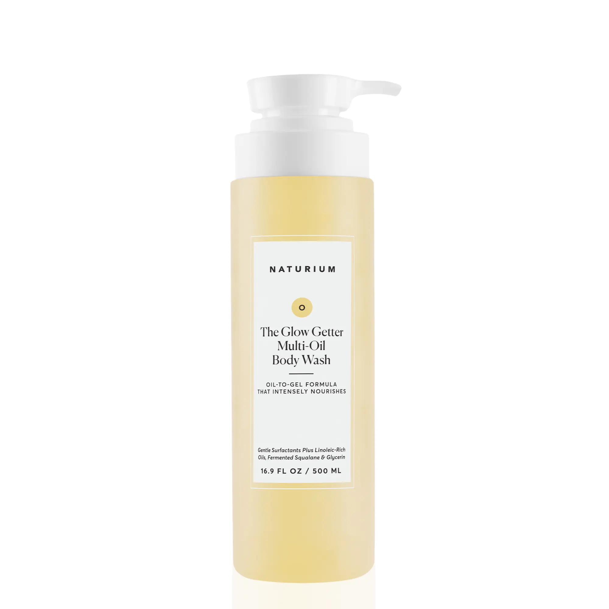 Naturium The Glow Getter Multi-Oil Hydrating Body Wash (500ml) - Gentle Glycerin Body Wash, Milky Lather
