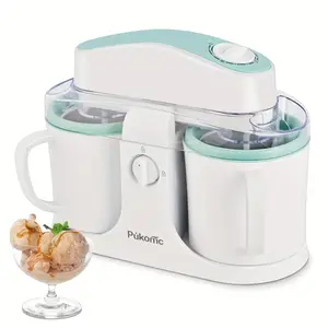 1L Dual-Bowl Ice Cream Maker  – CreamyDelight , Effortless Homemade Ice Cream, Frozen Yogurt & Smoothies, Easy-Clean Detachable Cups, Perfect Gift for Any Occasion.(“Please review the User Manual provided at the end of the description.”)
