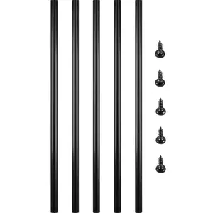 VEVOR Deck Balusters,  , 101 Pack Metal Deck Spindles, 26\"x0.75\" Staircase Baluster with Screws, Aluminum Alloy Deck Railing for Wood and Composite Deck, Circle Baluster for Outdoor Stair Deck Porch