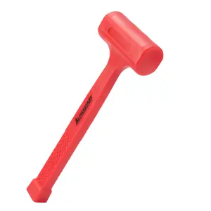 Alphastart 1LB Dead Blow Hammer, Non-Marring Rubber Mallet, Unibody Molded with Checkered Grip, Spark & Rebound Resistant