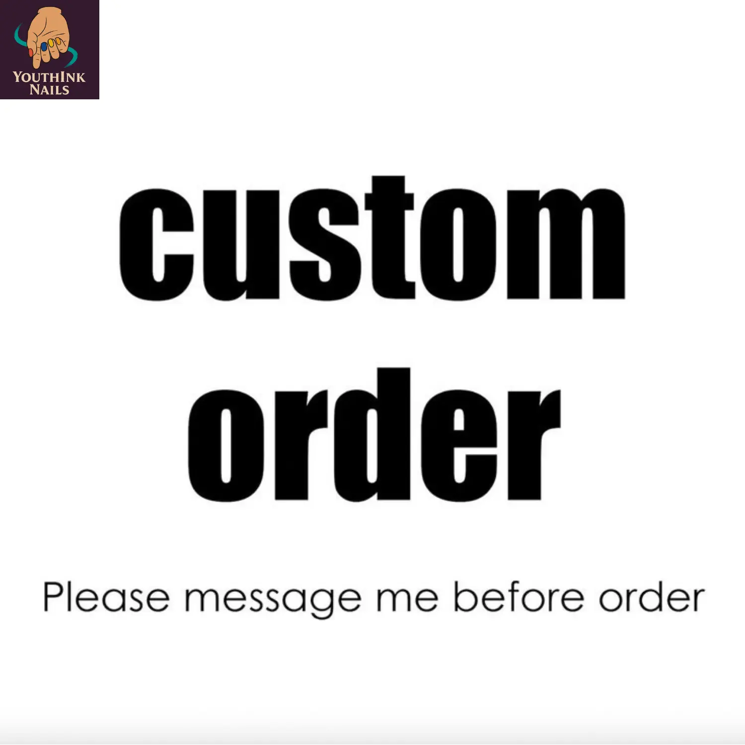 Custom Press On Nails Order, handmade gel nail art made to your design, size and color, personalized reusable nails