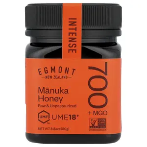 Egmont Honey Manuka Honey, Raw & Unpasteurized, UMF™ 18+,  MGO 700+, 8.8 oz (250 g)