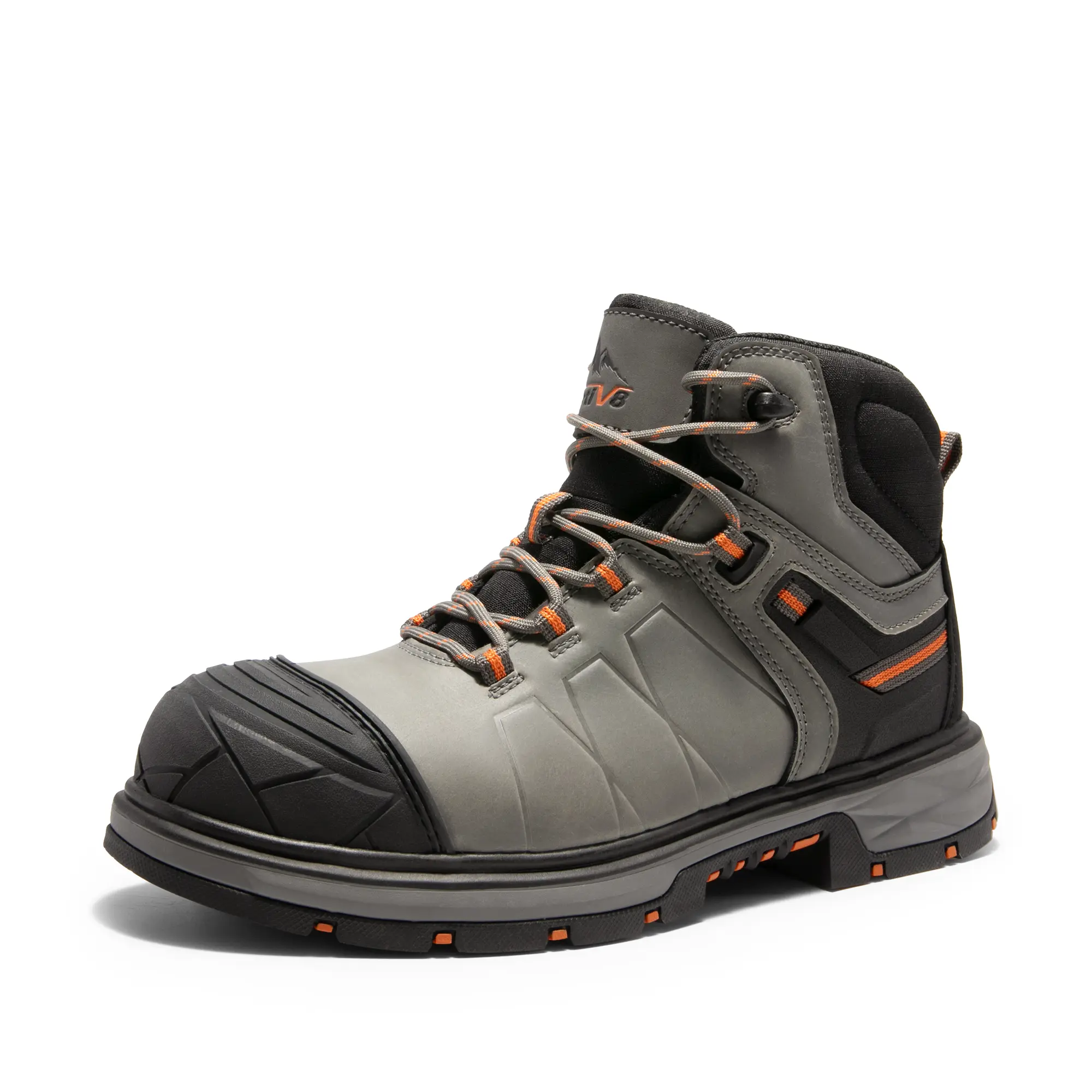 NORTIV 8 Men's Work Boots, Waterproof Leather Ankle Safety Footwear with Steel Toe, EVA Midsole & Non-Slip Sole for Construction, Carpentry, Outdoors, Worker, Steel Toe Workshoes, Work & Safety Footwear, Vegan Leather, Ankle Boot, Construction Site, Allev