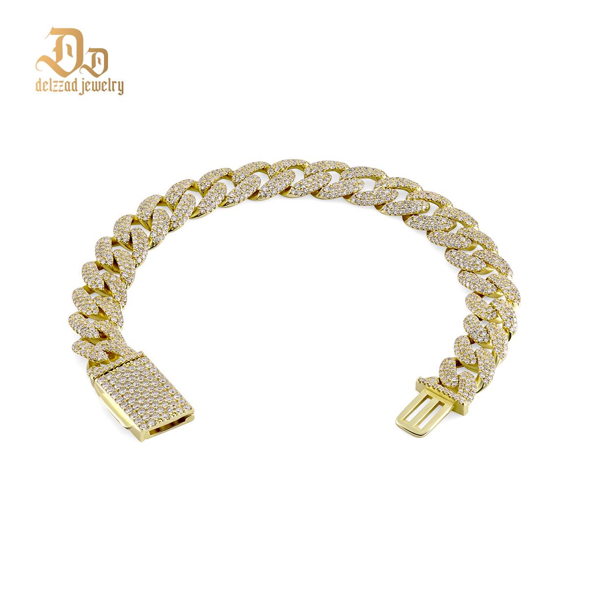Delzzad (MSG.01) 14K Gold-Plated Hip Hop Bling Cuban Bracelet Necklace Chain VVS Synthetic Moissanite S925 Unisex Sparkle Cuban Chain Perfect for Any Occasion & Everyday Wear Birthday Anniversary Christmas Gifts Delzzad (MSG.01) 14K Gold-Plated Hip Hop Bling Cuban Bracelet Necklace Chain VVS Synthetic Moissanite S925 Unisex Sparkle Cuban Chain Perfect for Any Occasion & Everyday Wear Birthday Anniversary Christmas Gifts