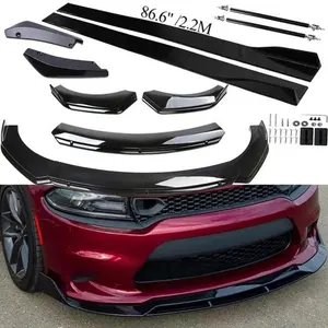 For Dodge Charger 2015-23 Front Bumper Lip Spoiler+Side Skirts+Rear Lip