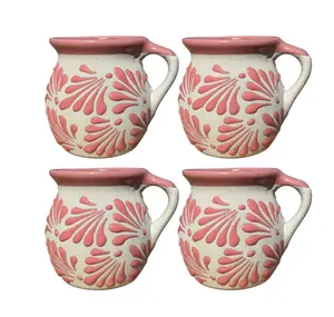 4 Pc JARRITO BLANCO CON ROSITA