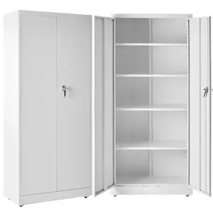 71" Metal Storage Cabinet with Pegboard, Locking Garage Cabinets with Adjustable Shelves, for Home, Office, Garage