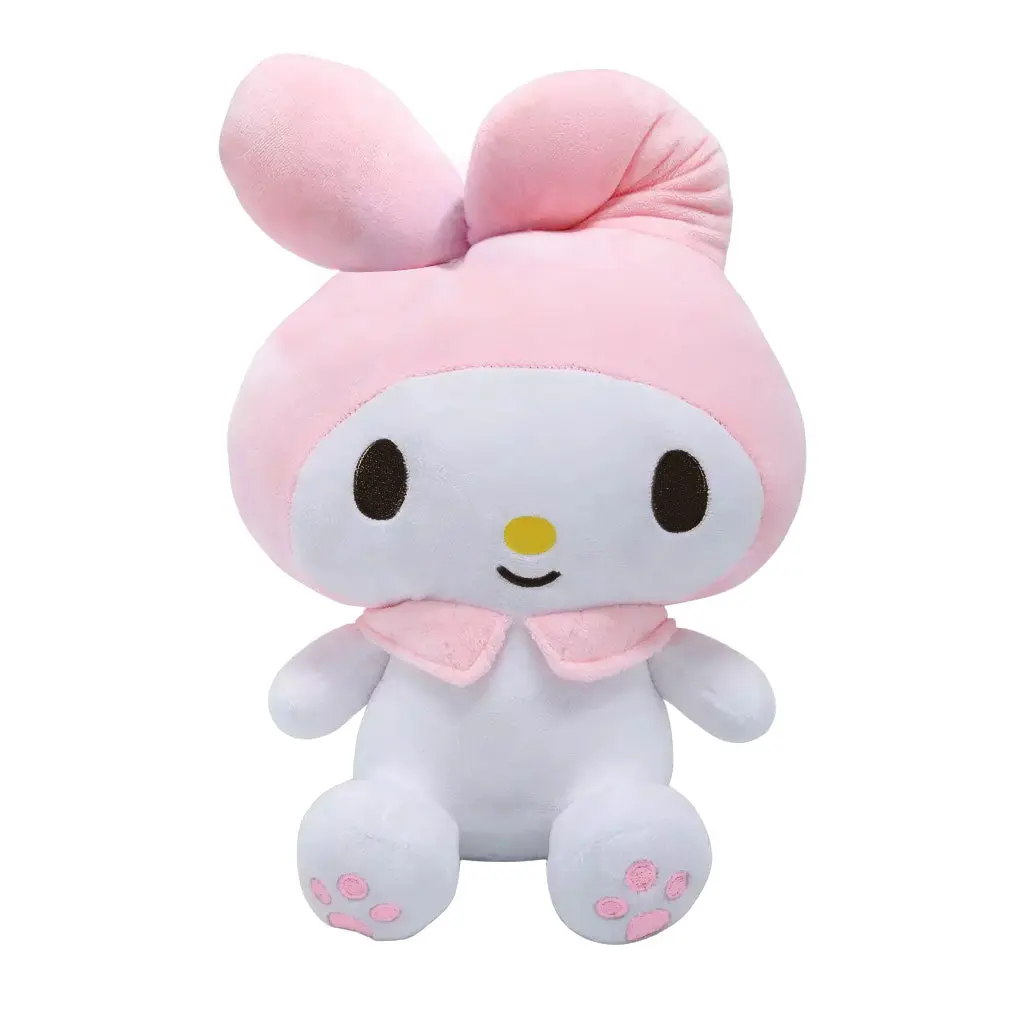 Sanrio My Melody 18" Tall Figure Backpack - Cute Animal-Faced Casual Functional Bag for My Melody Fans, Lightweight Synthetic, Adjustable Straps, Double Handles, Zip Closure, Machine Washable, Basic