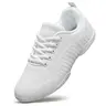 BAXINIER Female Wave Print Sports Shoes - Youth Girls' Breathable Synthetic Flexible Cheerleading Stunt Competition Sneakers, All-Seasons Outdoor Games Walking Shoes