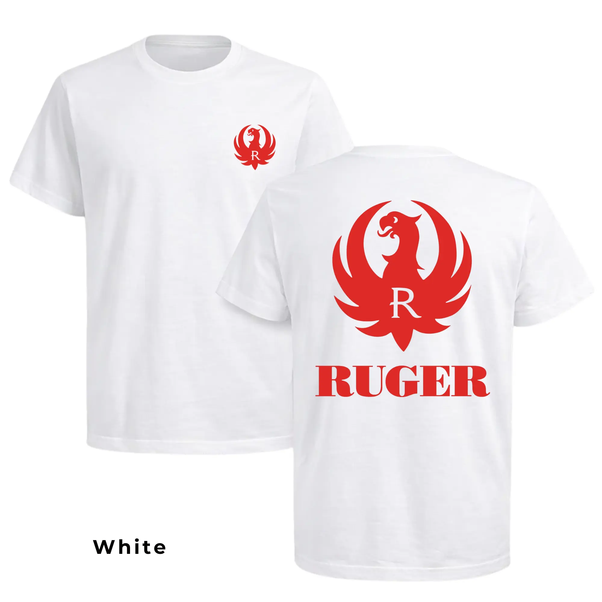 Men's Short-Sleeve Round Neck Casual Menswear Top - Ruger Firearms Graphic Tee for Gun Enthusiasts, Tactical Shooting Themed Shirt Streetwear Tshirt Crewneck Tropical Operator Shortsleeve Lawn T-Shirt T-Shirt Lawn Shortsleeve Operator Tropical Crewneck