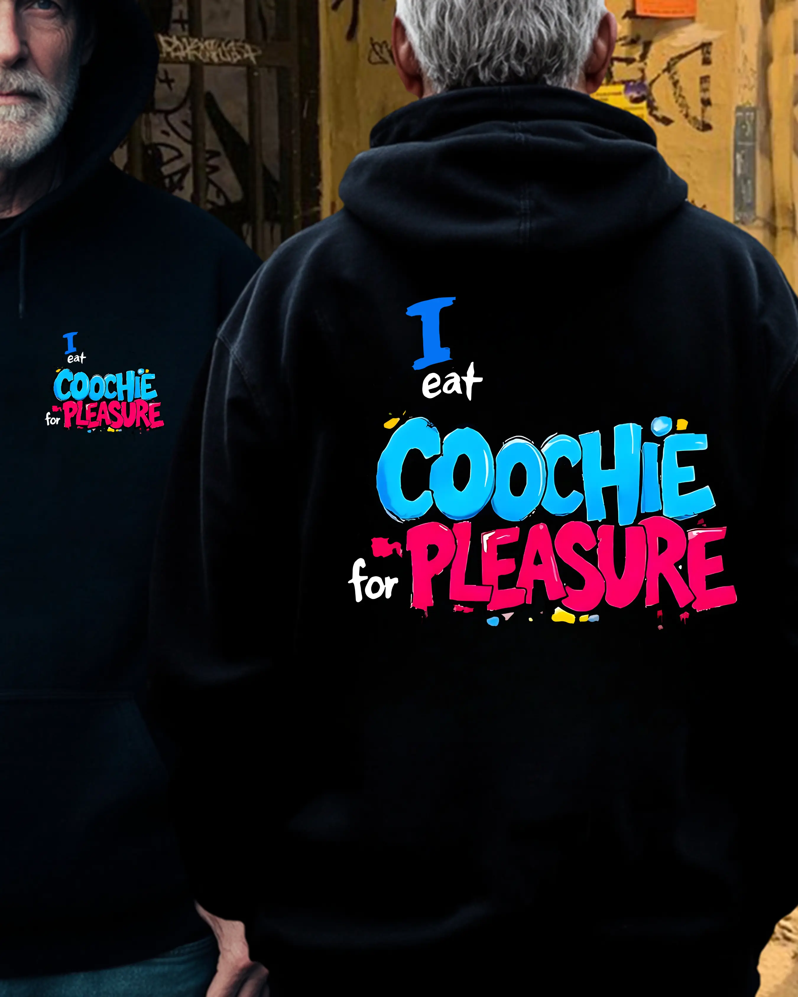 I Eat Coochie For Pleasure Printed Unisex Oversized T-shirts, Funny Dark tee