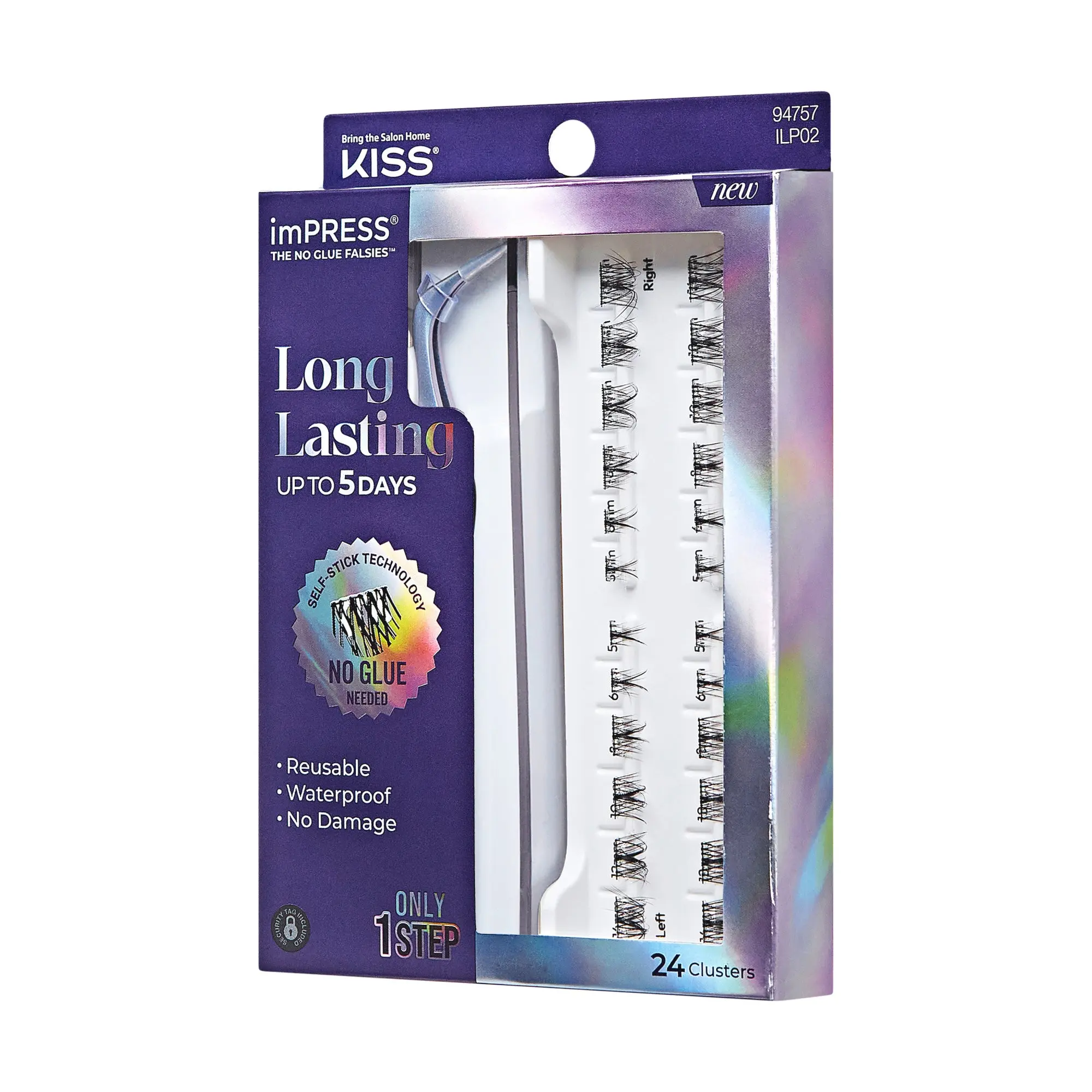 Impress Falsies Long Lasting Self Adhesive Eyelashes – Demi Edgy