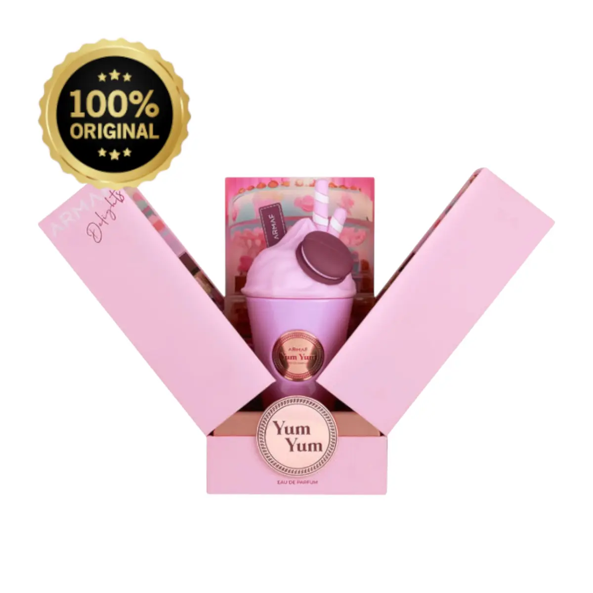Armaf Yum Yum Eau de Parfum Spray for Women, Long-Lasting Creamy Gourmand Scent with Notes of Pistachio, Peach & Whipped Cream, 3.4 oz / 100mL, Edp Sprays, Women Perfumes, Women's Fragrance