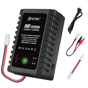 NiMH/NiCd Battery Charger for 2-8s Nimh/Nicd Battery Packs with Standard/Mini Tamiya Connector RC Charger for RC Hobbies Charging Current 1000mA/2000mA