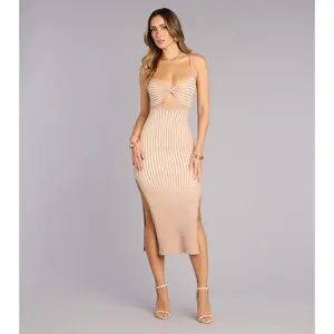 Sunkissed Curve Knit Midi Dress