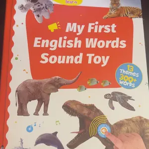 2025 Upgraded My First English Words Sound Book - Toddler Gifts, 300+ Words, 13 Learning Themes, Interactive Board & Illustrated Pages Early Learning Soft Books for 1–6 Years Preschool Kids Montessori Toy, Toddlers, Learning Through Play backtoschool