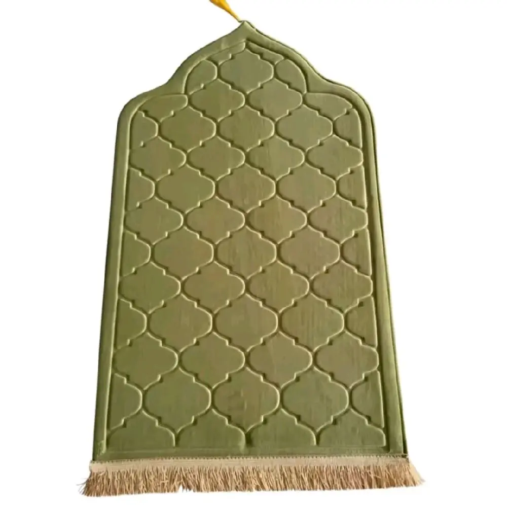 Prayer Rug Muslim Mat Islamic Padded Very Thick Prayer Rug Sajadah for Men Women with Islam Prayer Beads for Eid Travel Ramadan Soft and Luxury Large Soft Padded Design for Comfort, Muslim Prayer Rugs, Prayer Mats
