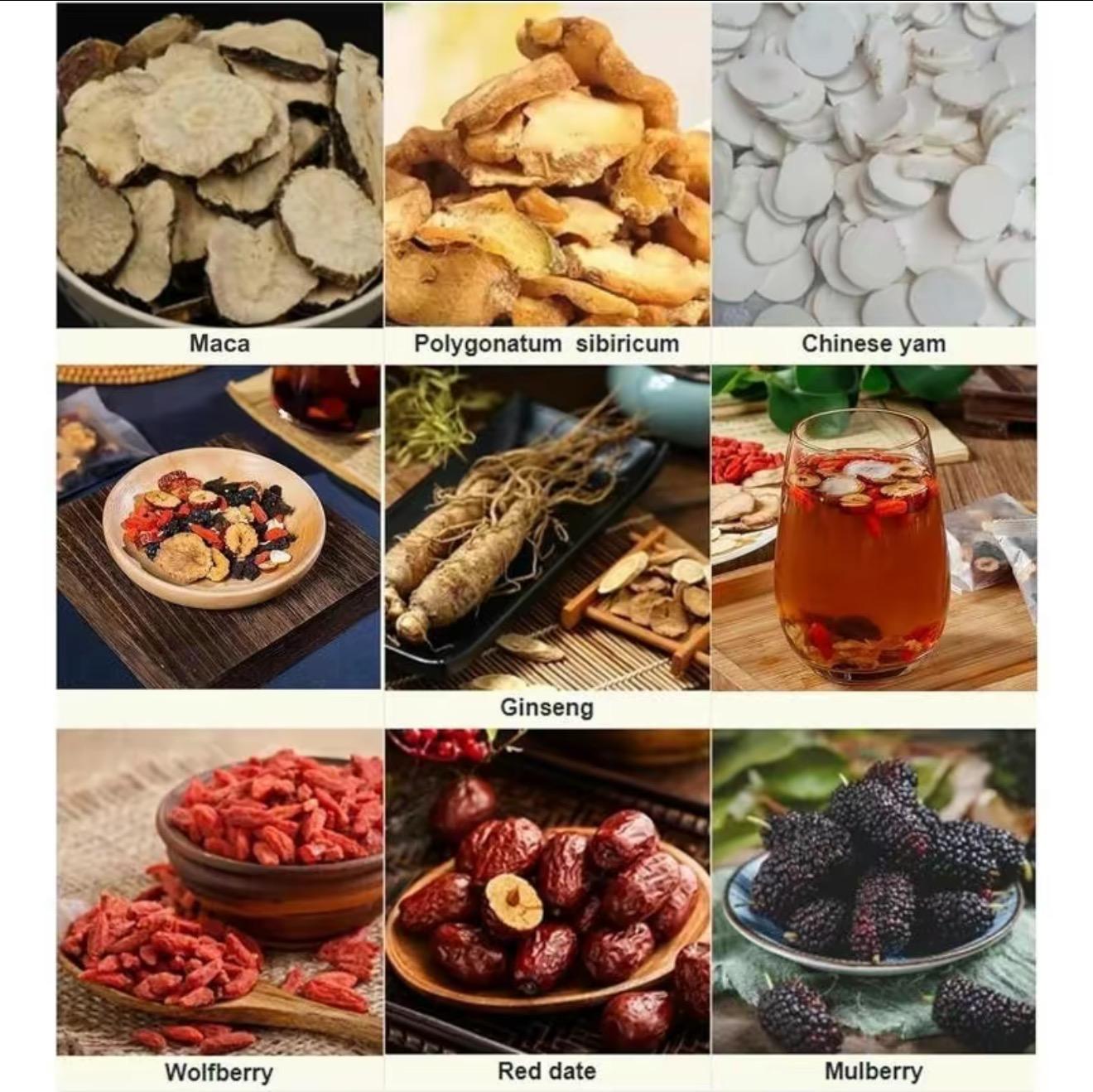 Ginseng 5-Treasure Kidney Tea Bags, Organic Natural Herbal Wellness Tea Blend for Men & Women, Traditional Chinese Kidney Cleanse Beverage Ginseng 5-Treasure Kidney Tea Bags, Organic Natural Herbal Wellness Tea Blend for Men & Women, Traditional Chinese Kidney Cleanse Beverage