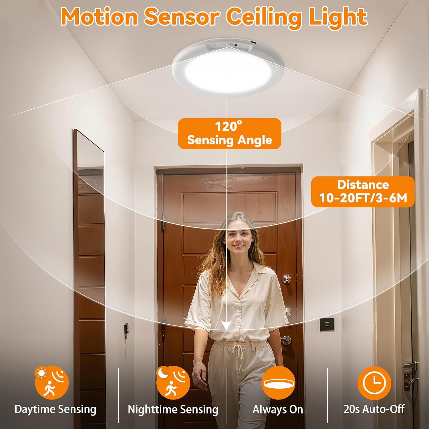 3 Packs Rechargeable Motion Sensor Ceiling Light - USB charging, Magnetic Wireless Light with 3 Adjustable Color Lighting Options & Remote, Modern Light for Closet, Shower, Stairs, Shed, Hallway, Porch & Patio, Multi-Scene Use, Easy Installation 3 Packs Rechargeable Motion Sensor Ceiling Light - USB charging, Magnetic Wireless Light with 3 Adjustable Color Lighting Options & Remote, Modern Light for Closet, Shower, Stairs, Shed, Hallway, Porch & Patio, Multi-Scene Use, Easy Installation