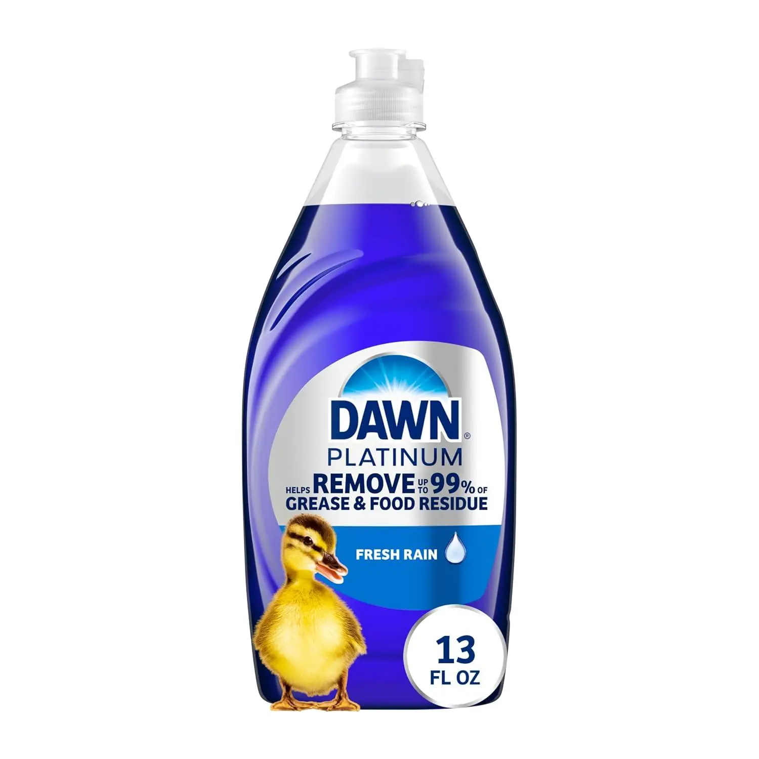 Dawn Platinum Dish Soap Fresh Rain Scent Liquid Dishwashing Detergent, Powerful Dawn Dish Soap for Tough Grease Removal, 30 oz