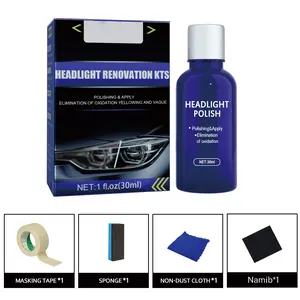 Headlight Restoration Kit with Ceramic Coating - DIY Headlight Polish & Sealant for Car, Motorcycle, and Truck Lights