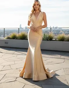 Champagne Bridesmaid Dresses-Inexpensive Amelia Couture 370 Bodycon